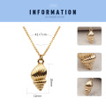 Boho style Fashion Gold Plated Real Cowrie Shell Necklace for women